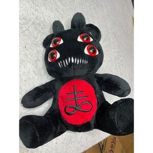 Killstar Kreeptures Don't care  Bear Plush Black Red Occult Gothic Toy 12 Inch